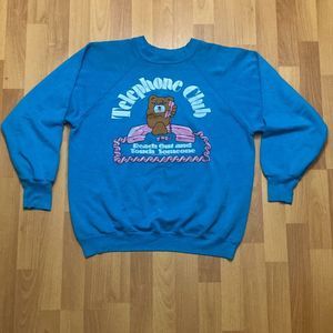 Vintage 1987 Signal Tag Telephone Club Reach Out And Touch Someone Sweater Women